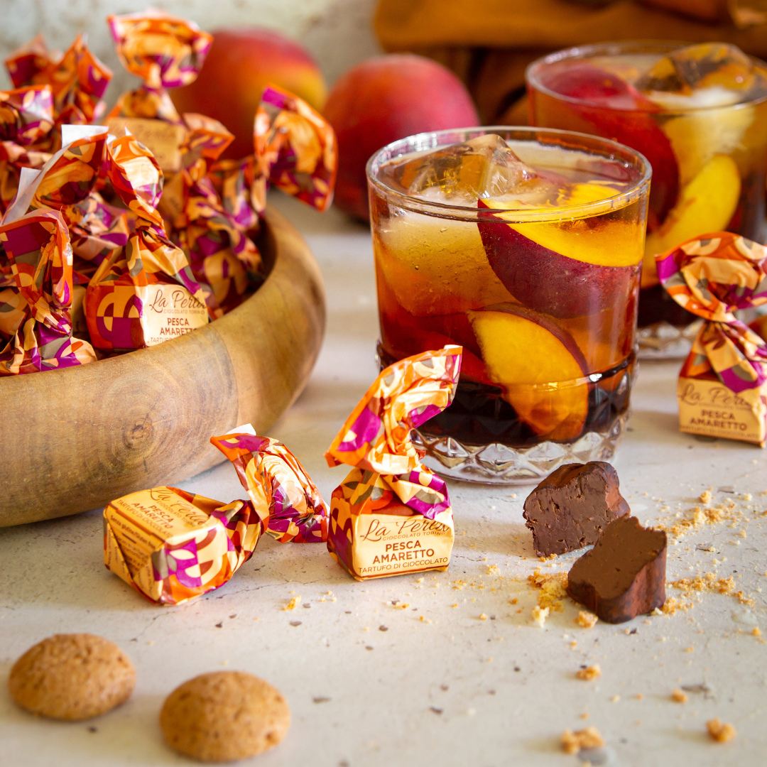 Peach Amaretto Chocolate Truffles 150g - La Perla