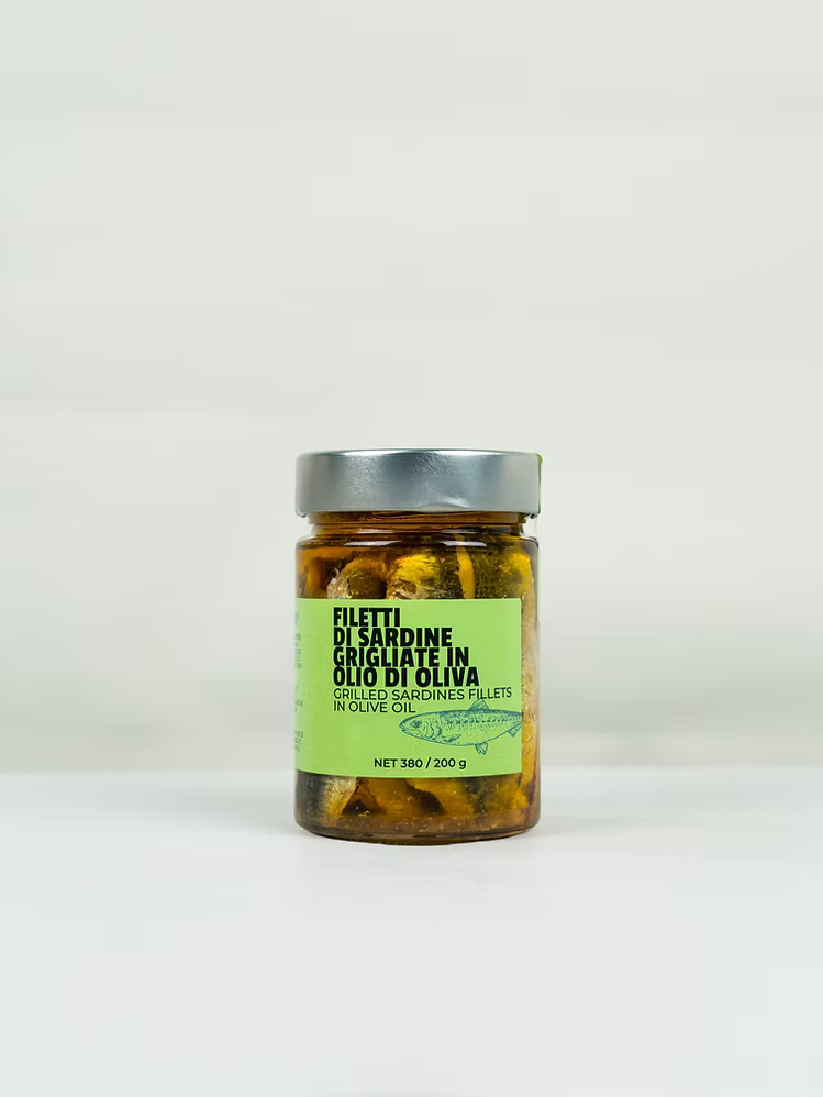 Grilled Sardine Fillets in Olive Oil 380g - Gusti Pregiati
