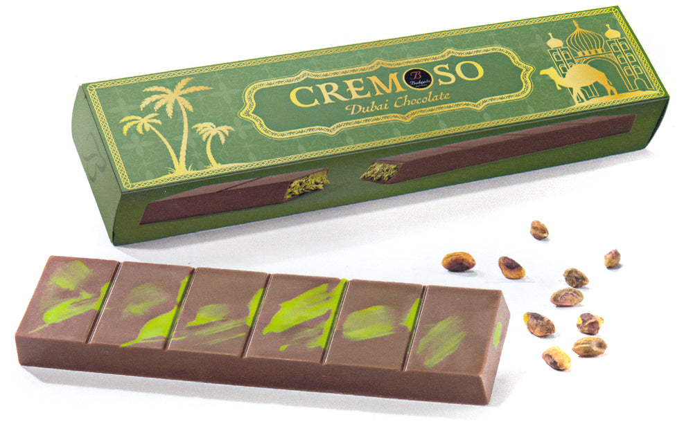 Dubai Chocolate Bar with Pistachio & Kataifi 160g - Bodrato