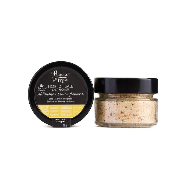 Fior di Sale - Sicilian Rock Salt with Lemon Flavour 120g - Riserva del Mare