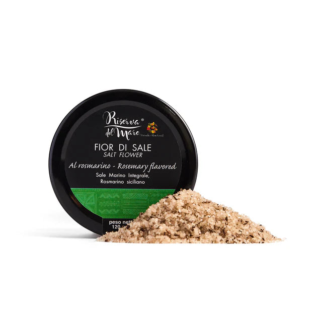 Fior di Sale - Sicilian Rock Salt with Rosemary Flavour 120g - Riserva del Mare