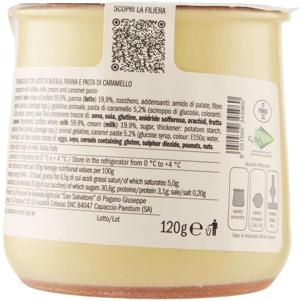 Dessert Caramel with Buffalo Milk - San Salvatore