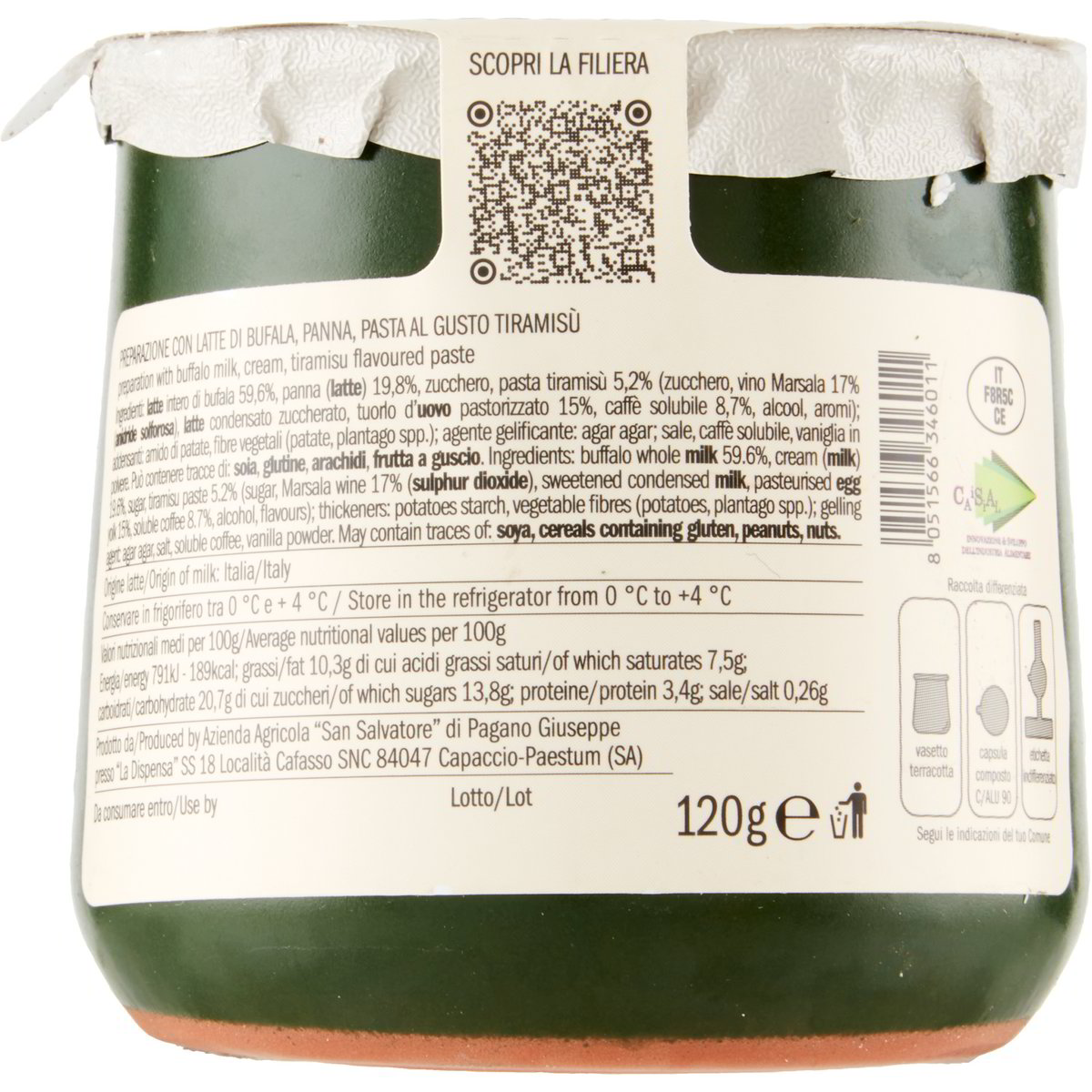 Dessert Tiramisu with Buffalo Milk - San Salvatore