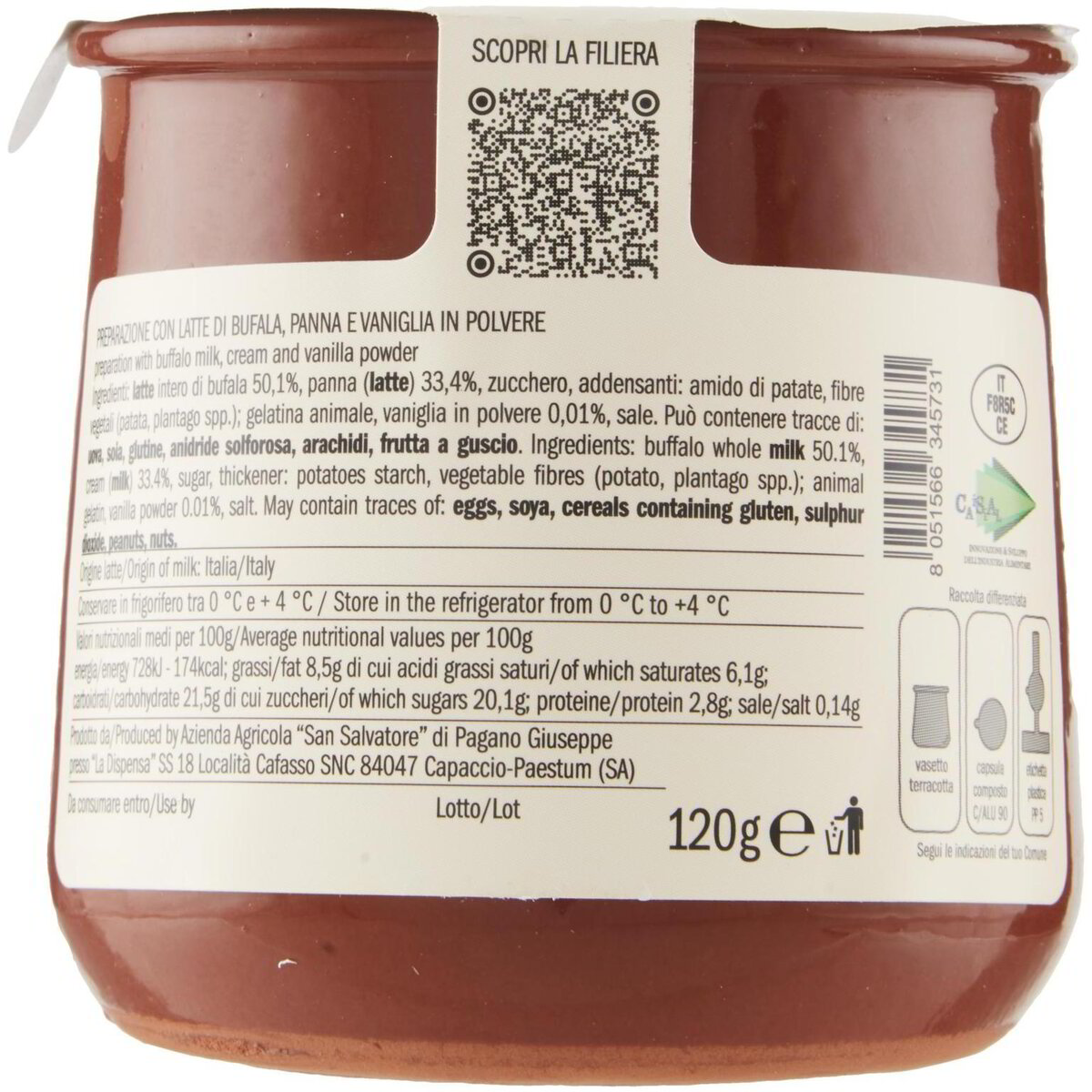 Dessert Vanilla with Buffalo Milk - San Salvatore