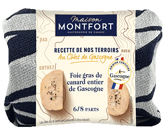 Whole Duck Foie Gras Terroirs Cote de Gascogne Wine 220g - Montfort