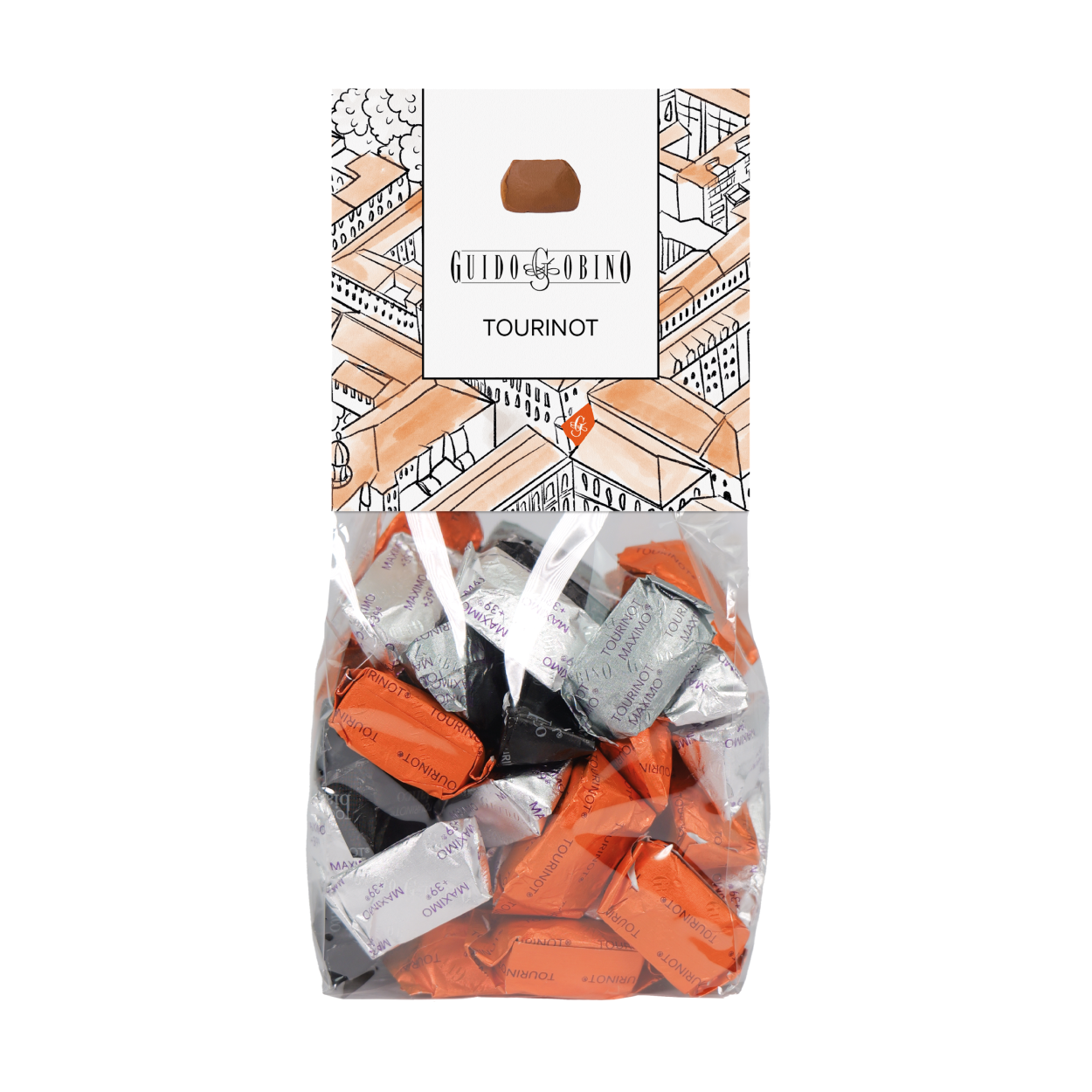 Assorted 5 Flavours Tourinot (Giandujotto Chocolate) 250g - Guido Gobino