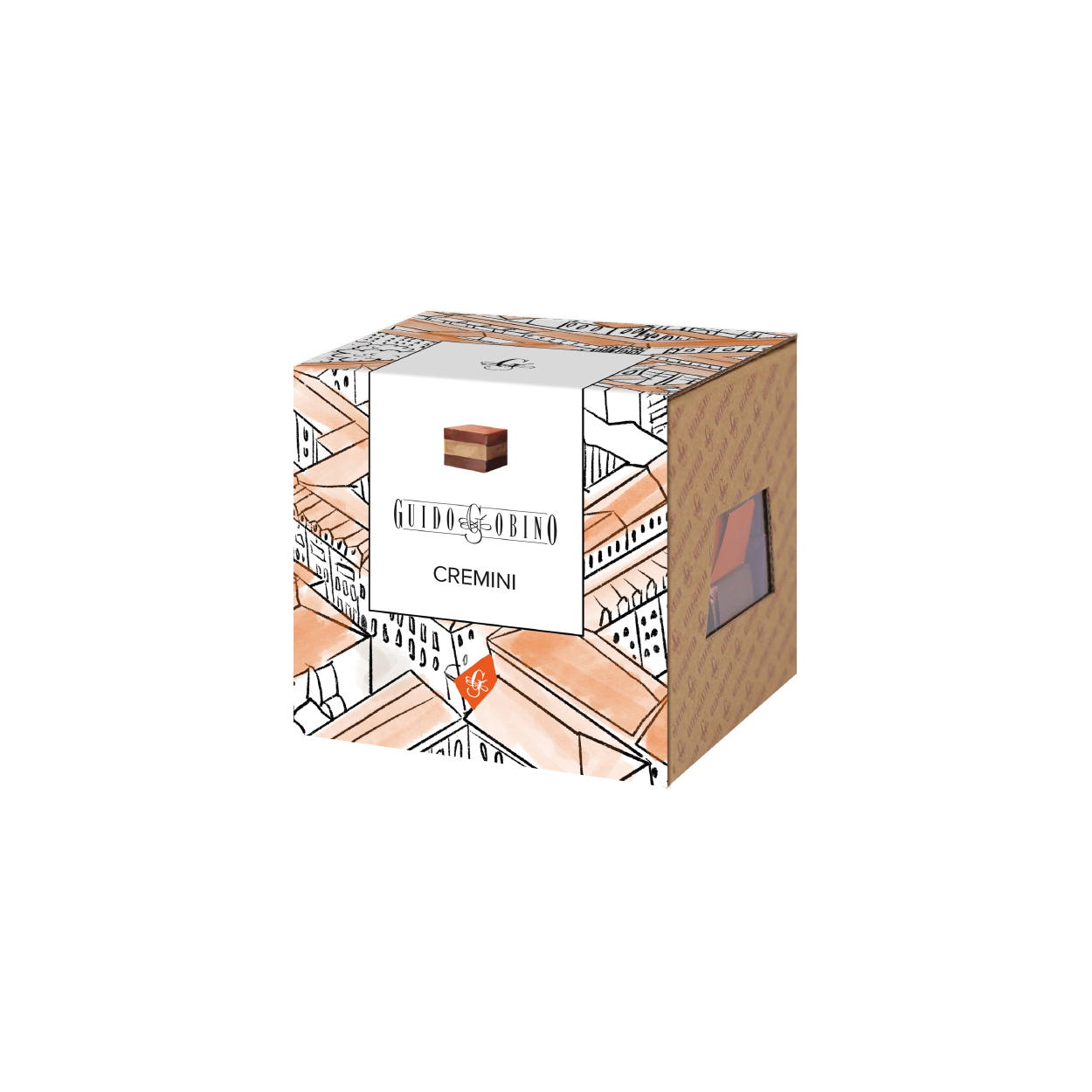 Assorted 4 Flavours Cremini (Turin’s typical chocolate) in Cube 160g - Guido Gobino