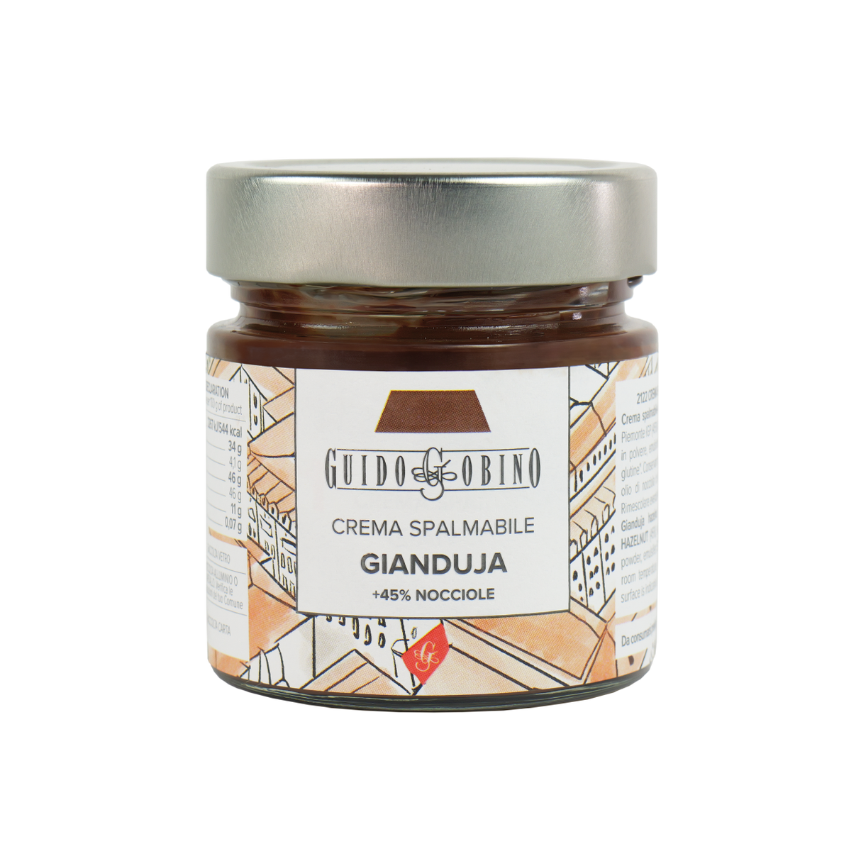 Gianduja Chocolate Spread with 45% Piedmont IGP Hazelnut 220g - Guido Gobino