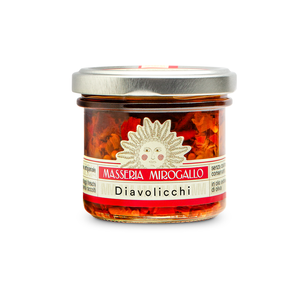 Chili Peppers in Extra Virgin Olive Oil 90g - Masseria Mirogallo