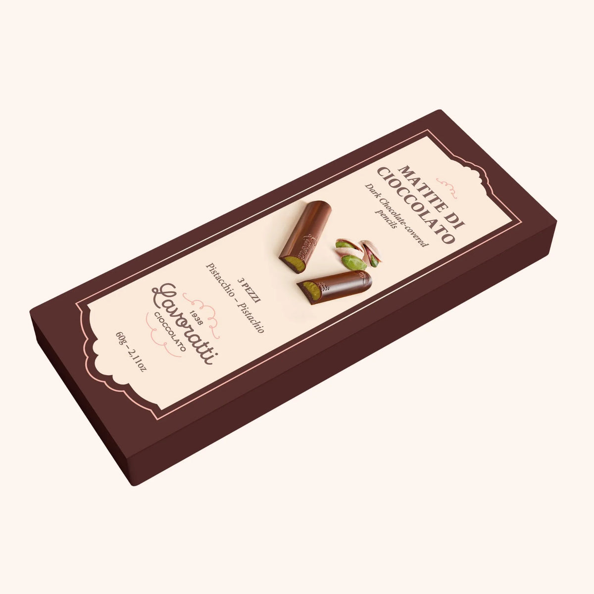 Dark Chocolate and Pistachio Pencils 3pc - Lavoratti