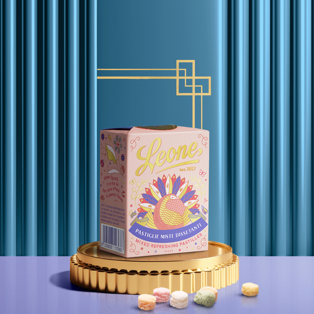 Pastilles 27g - Leone Leone - Pastilles PEACOCK 27g @Mercato Gourmet | Your Italian Gourmet Supermarket