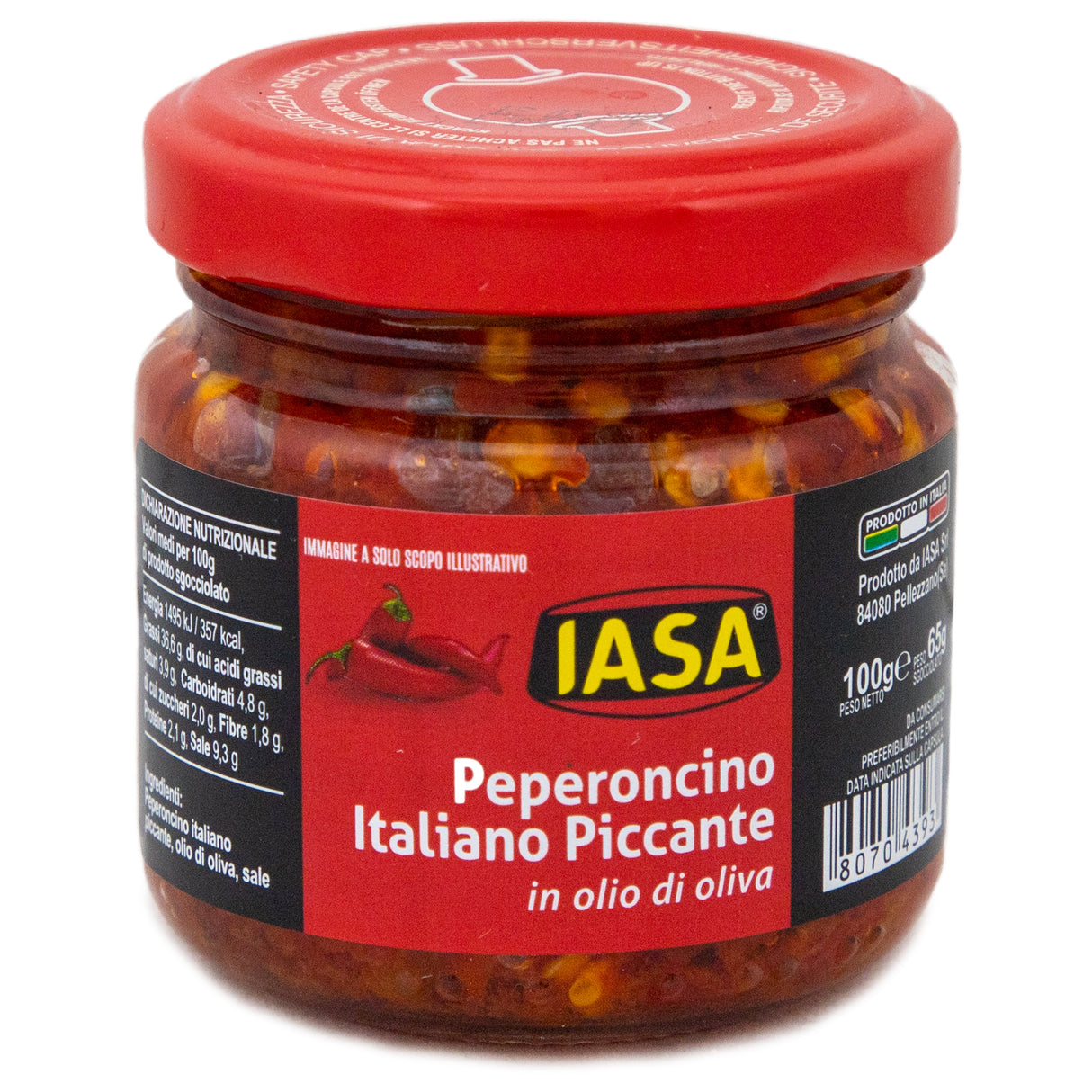 Peperoncino Italiano Piccante in Olio di Oliva 100g - Iasa IASA - Preserved Vegetables 100g @Mercato Gourmet | Your Italian Gourmet Supermarket