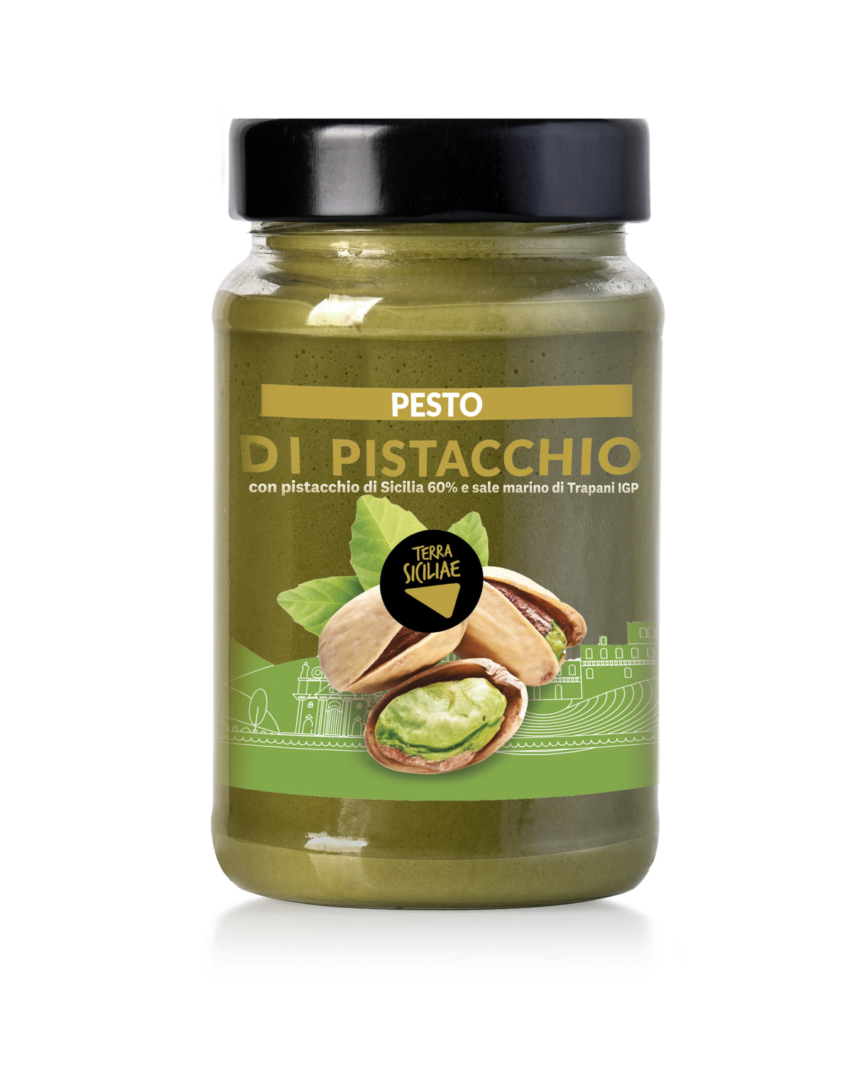 Pistachio Pesto 60% with Sicilian Pistachio and Sea Salt Trapani IGP 190g - Terra Siciliae