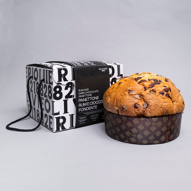 Rhum and Dark chocolate Panettone 830g - Olivieri OLIVIERI 1882 - Panettone @Mercato Gourmet | Your Italian Gourmet Supermarket
