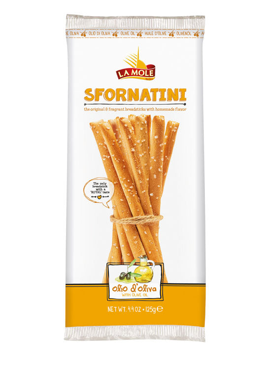 Sfornatini Savoury Snacks with Olive Oil 125g - La Mole