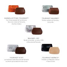 Assorted 5 Flavours Tourinot (Giandujotto Chocolate) 250g - Guido Gobino