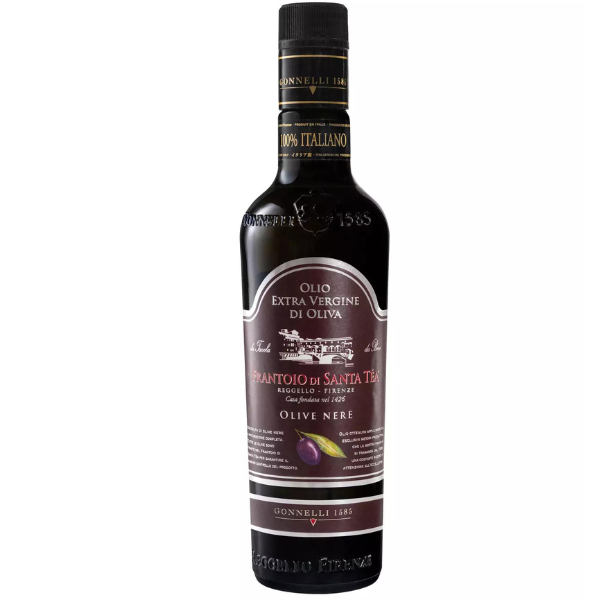 Extra Virgin Olive Oil Made with Black Olives 250ml - Gonnelli