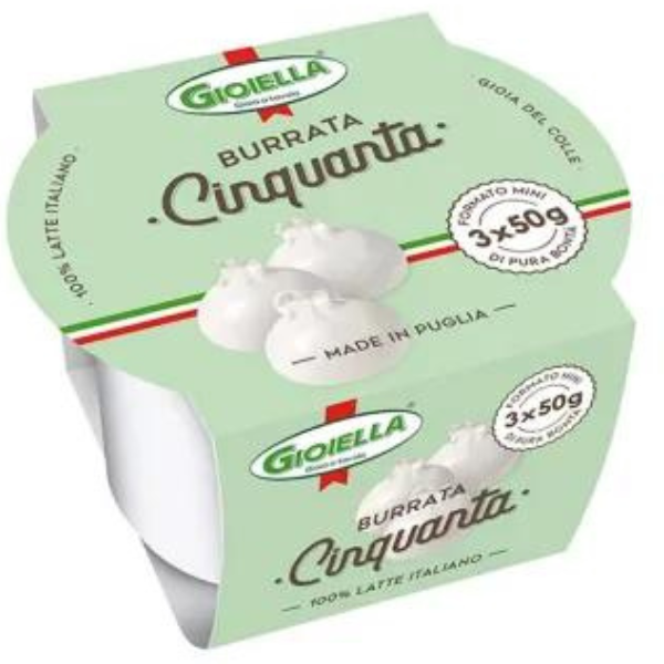 Fresh Burrata 150g (50g x 3pcs) - Gioiella GIOIELLA - Burrata @Mercato Gourmet | Your Italian Gourmet Supermarket