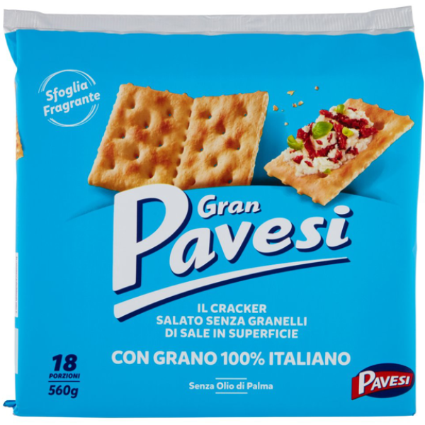 Salted Crackers (without Salt on Top) 560g - Pavesi