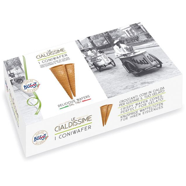Ice Cream Wafer Cones 50g - Bussy Bussy - Wafer 50g @Mercato Gourmet | Your Italian Gourmet Supermarket