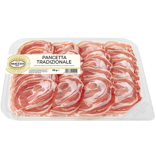 Traditional Sliced Pancetta 110g - Maletti Maletti - Cold-Cut @Mercato Gourmet | Your Italian Gourmet Supermarket