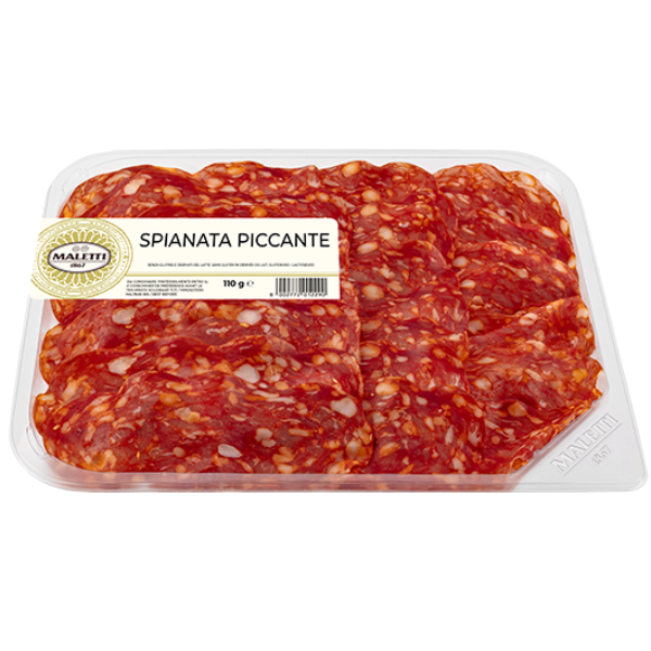 Sliced Spicy Spianata Salami 110g - Maletti Maletti - Cold-Cut @Mercato Gourmet | Your Italian Gourmet Supermarket