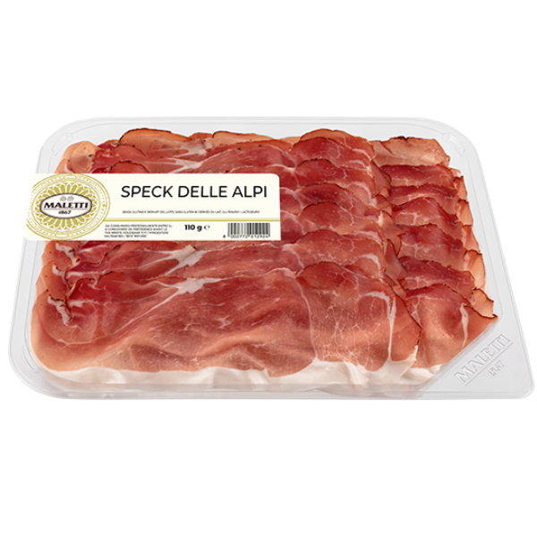 Sliced Alpine Speck 110g - Maletti Maletti - Cold-Cut 110g (±10%) pack @Mercato Gourmet | Your Italian Gourmet Supermarket