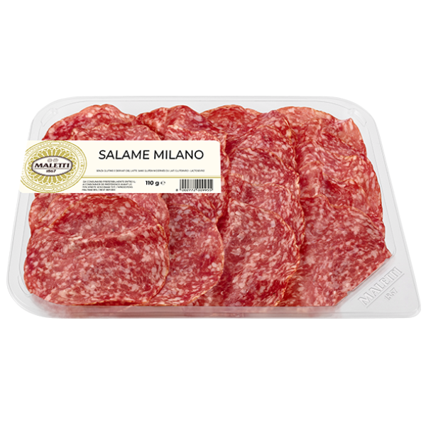 Sliced Salame Milano 110g - Maletti Maletti - Cold-Cut 110g (±10%) pack @Mercato Gourmet | Your Italian Gourmet Supermarket