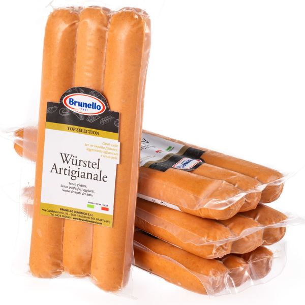 Wurstel Sausages 250g (±10%) / 3 Pieces Pack Fratelli Billo - Cold-Cut @Mercato Gourmet | Your Italian Gourmet Supermarket