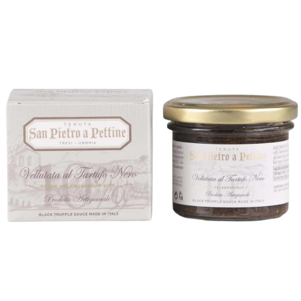 Black Truffle 10% & Mushroom Sauce 90g - San Pietro a Pettine San Pietro a Pettine - Truffle & Mushrooms @Mercato Gourmet | Your Italian Gourmet Supermarket