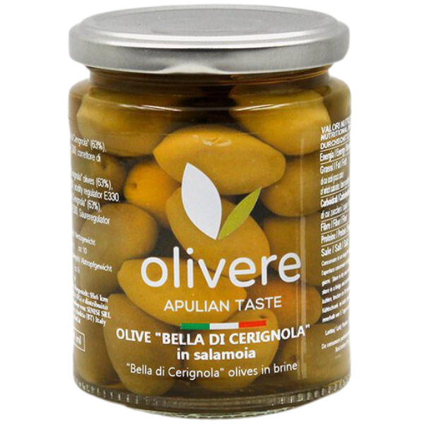 Olives Bella di Cerignola in Brine 1062ml - Sinisi Sinisi - Preserved Vegetables 1062ML @Mercato Gourmet | Your Italian Gourmet Supermarket