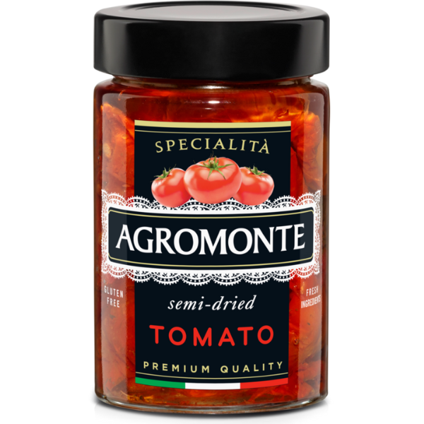Semi-Dried Tomatoes 520g - Agromonte Agromonte - Preserved Vegetables @Mercato Gourmet | Your Italian Gourmet Supermarket