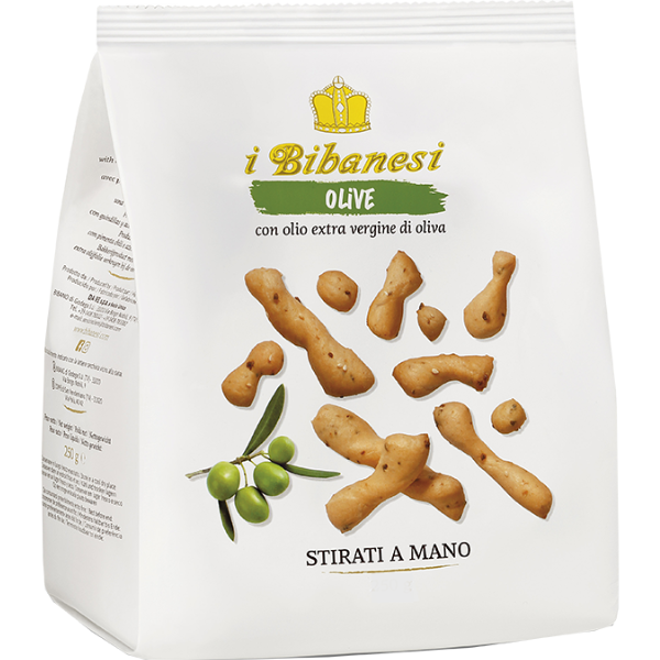 Hand Stretched Breadstick Olive Flavoured Bibanesi 100g Bibanesi - Snacks @Mercato Gourmet | Your Italian Gourmet Supermarket