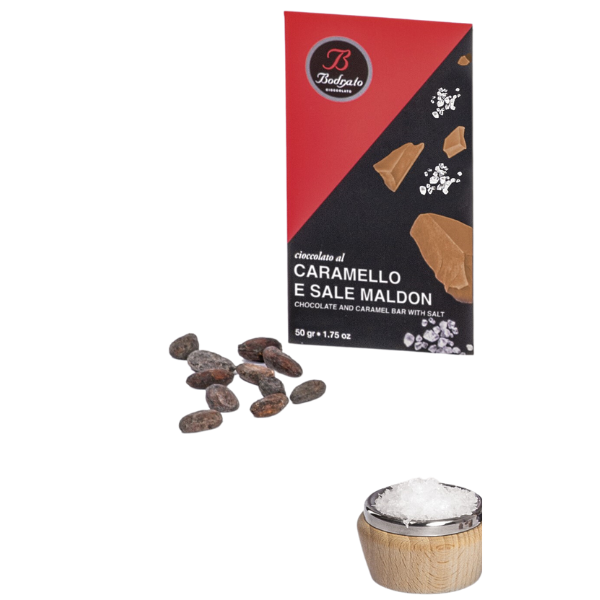 Chocolate Bar with Caramel and Salt 50g - Bodrato Bodrato - Confectionery 50g @Mercato Gourmet | Your Italian Gourmet Supermarket