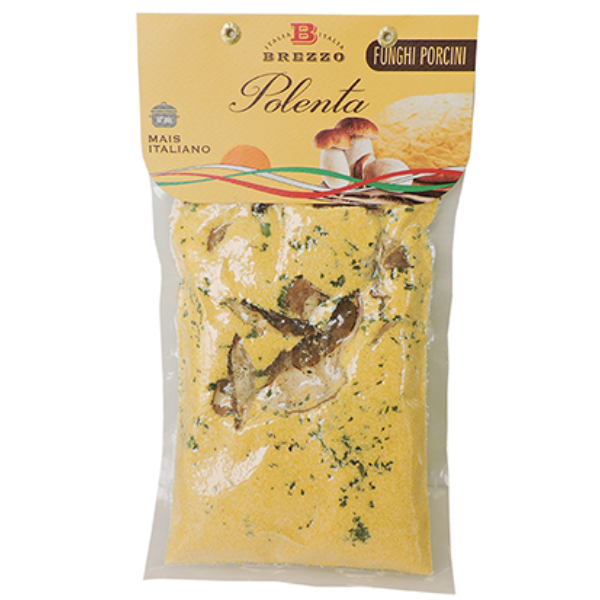 Polenta with Porcini Mushroom 300g - Brezzo Brezzo - Truffle & Mushrooms 300g @Mercato Gourmet | Your Italian Gourmet Supermarket
