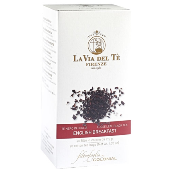 English Breakfast Tea 50g (in 20 Tea Bags) - La Via del Tè La Via del Tè - Coffee & Tea 20 Tea Bags @Mercato Gourmet | Your Italian Gourmet Supermarket