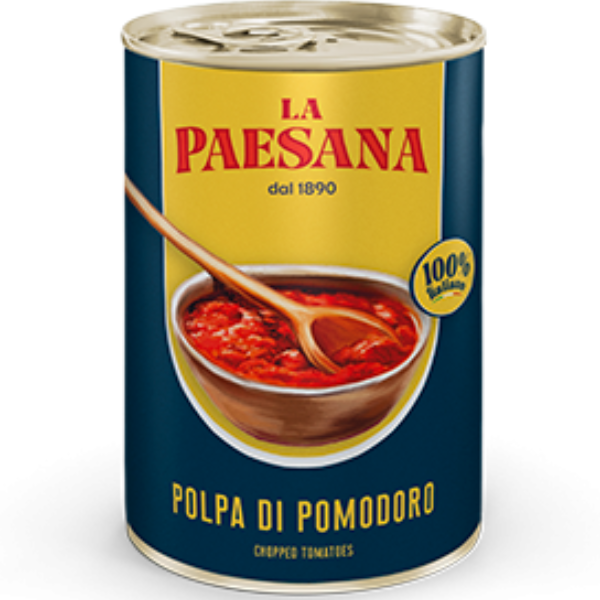 Chopped Tomatoes 400g - Paesana Paesana - Tomato & Sauces 400g @Mercato Gourmet | Your Italian Gourmet Supermarket