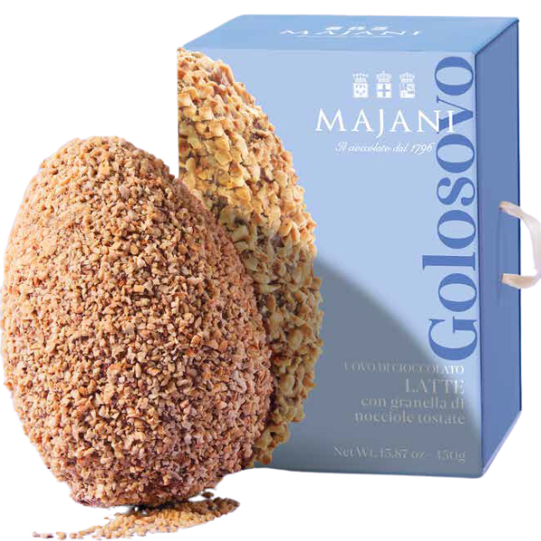 ||ON SALE|| Milk Chocolate Easter Egg with Hazelnut Grains 450g - Majani