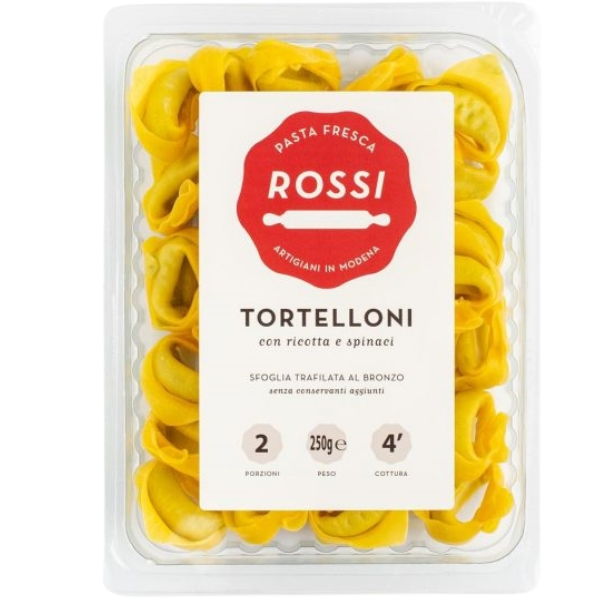 Fresh Tortelloni with Ricotta Cheese and Spinach 250g - Rossi Mercato Gourmet - Fresh Pasta @Mercato Gourmet | Your Italian Gourmet Supermarket