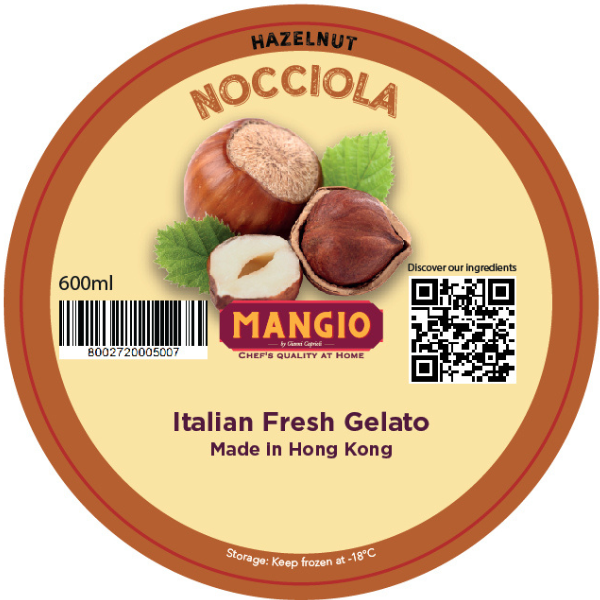 Homemade Hazelnut Gelato 600ml - Mangio Mangio - Gelato & Sorbet 600ml @Mercato Gourmet | Your Italian Gourmet Supermarket