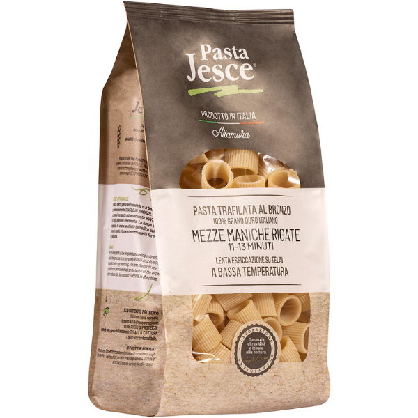 Mezze Maniche Rigate 500g - Pasta Jesce Pasta Jesce - Dried Pasta @Mercato Gourmet | Your Italian Gourmet Supermarket