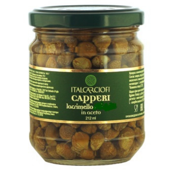 Capotes Capers in Wine Vinegar 212ml- Italcarciofi