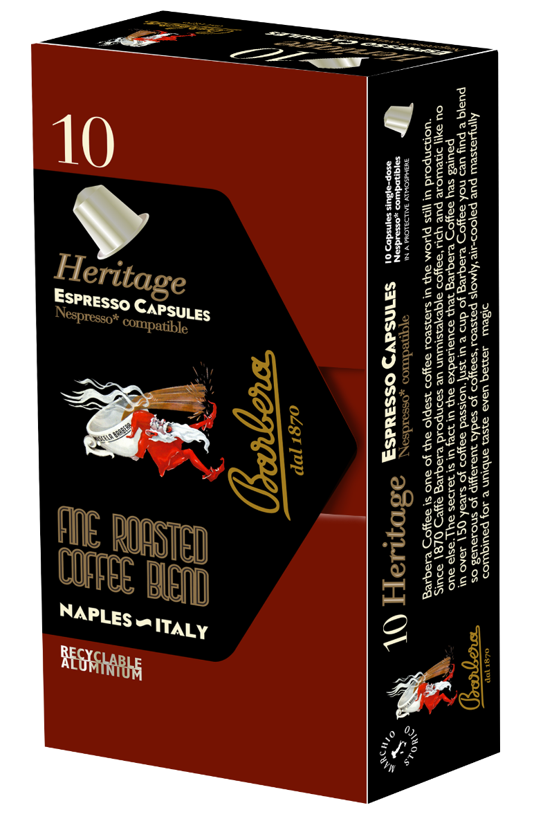 Barbera Heritage 10 pcs Nespresso Compatible Capsules - Barbera