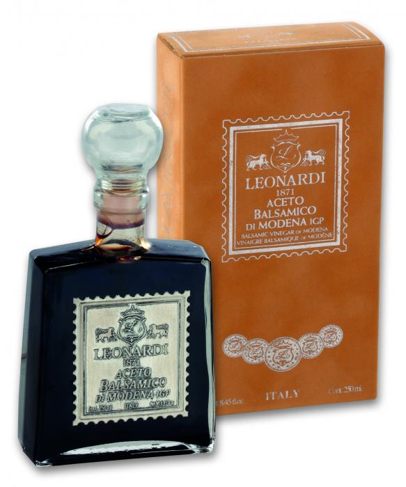 Balsamic Vinegar of Modena PGI "Serie 10" with Yellow Velvet Box 250ml - Acetaia Leonardi