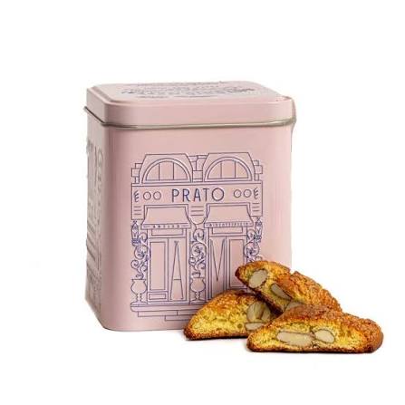 Prato Biscuits with Almonds in Tin 200g - Antonio Mattei
