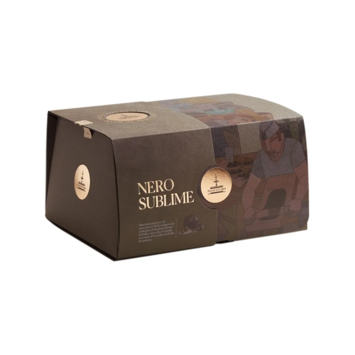 Nero Sublime, Strawberry & Chocolate Panettone with Chocolate Spread 1000g - Fiasconaro