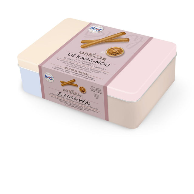 ROLLED WAFERS STRAW 240G - Bussy Bussy - Wafer SALTED CARAMEL CREAM @Mercato Gourmet | Your Italian Gourmet Supermarket
