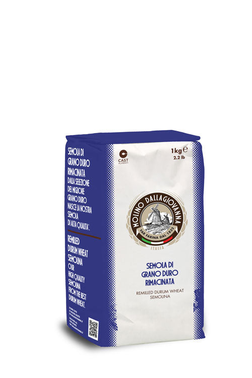 Re-milled Durum Wheat Semolina Flour 1kg - Dalla Giovanna