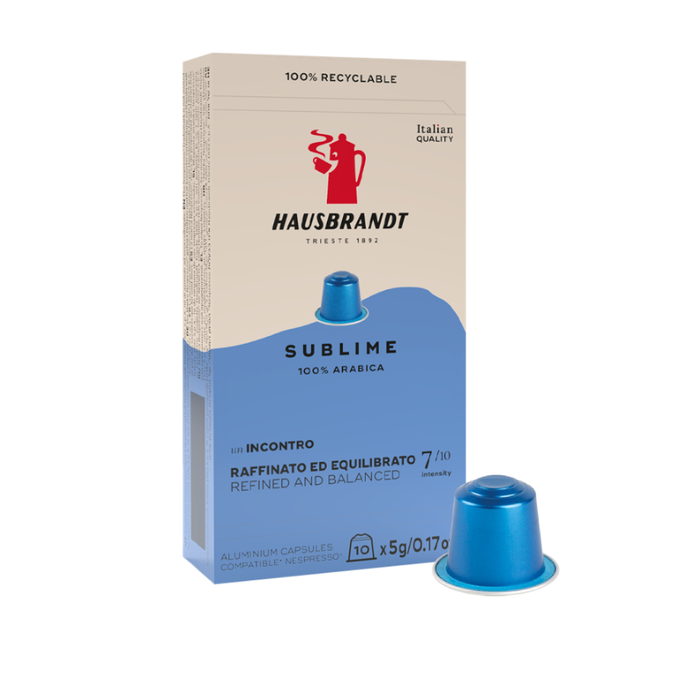 Sublime 100% Arabica Compatible Capsules 10 Capsules - Hausbrandt