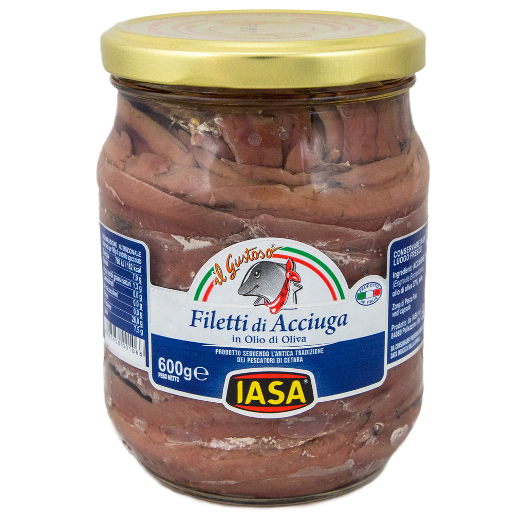 Anchovies Fillets in Olive Oil 600g - Iasa